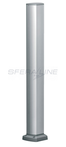 Мини-колонна 1-сторонняя 700 мм на 12 постов 45х45 для подключения из-под пола OptiLine 45, анодированный алюминий